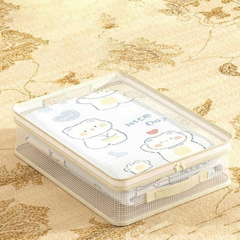 Набор из четырех сумок для хранения домашнего постельного белья и пододеяльников, очень толстые, защищенные от плесени и пыли....