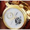 [Ticento]Men’s automatic leather watch TS50011GD DUAL, Korean Luxury Watches