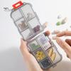 Portable Pill Box Organizer with 10 Compartments Dustproof Compact Size Transparent Storage Container Lightweight Pill Holder