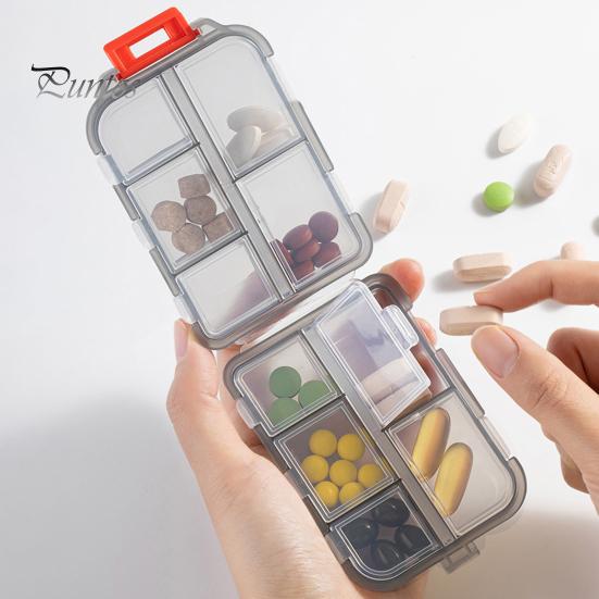 Портативный органайзер для таблеток с 10 отделениями, пыленепроницаемый, компактный, прозрачный контейнер для хранения, легкий держатель для таблеток