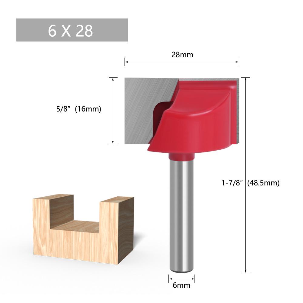 Набор фрез из вольфрамовой стали с плоским дном для ЧПУ-фрезера для деревообработки, 6 типов