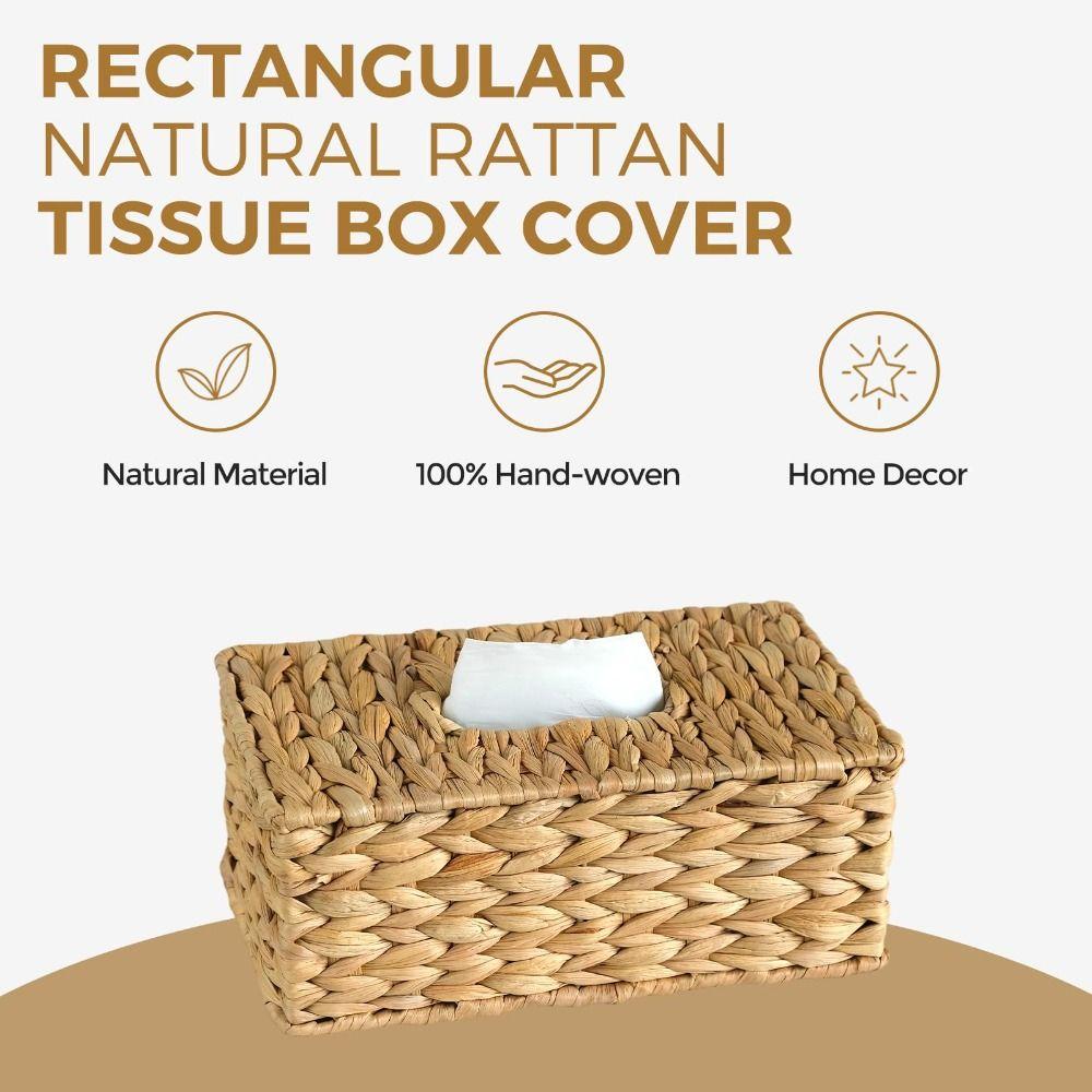 Декоративная крышка для коробки салфеток, натуральный держатель для салфеток, прочная коробка для салфеток для гостиной, спальни