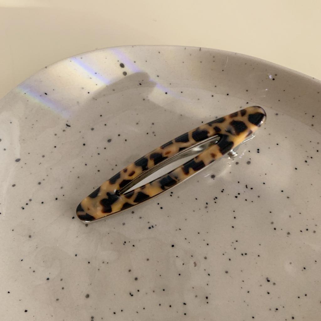 2 шт./набор Ацетатные заколки для волос Полые овальные заколки-уточки для челки Геометрические заколки Боковые заколки для волос Женские Девичьи Аксессуары для волос