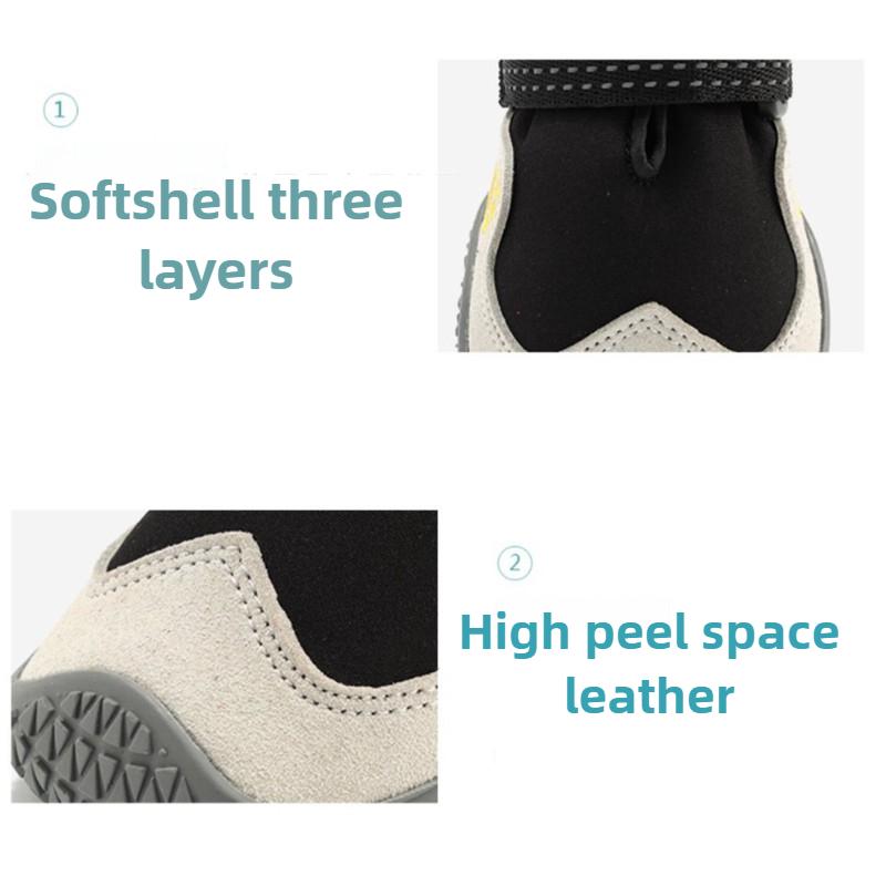 Уличная обувь для собак большого размера Водонепроницаемые ботинки для средних собак Дышащая сетка Эластичный двойной ремешок Безопасные светоотражающие полоски для товаров для домашних животных