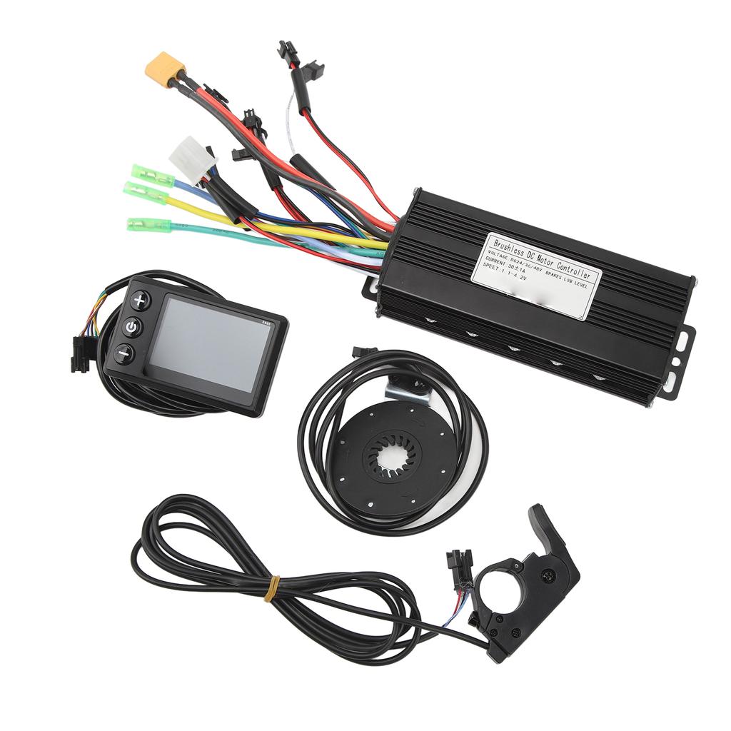 Electric Bike Conversion Kit LCD S866 Color Panel 30A Controller Speed Assist Sensor Throttle for Electric Scooter DIY