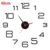 DIY 3D Wall Clock Luminous Frameless Design Mirror Surface Sticker Large Modern Home Office Living Room Decor