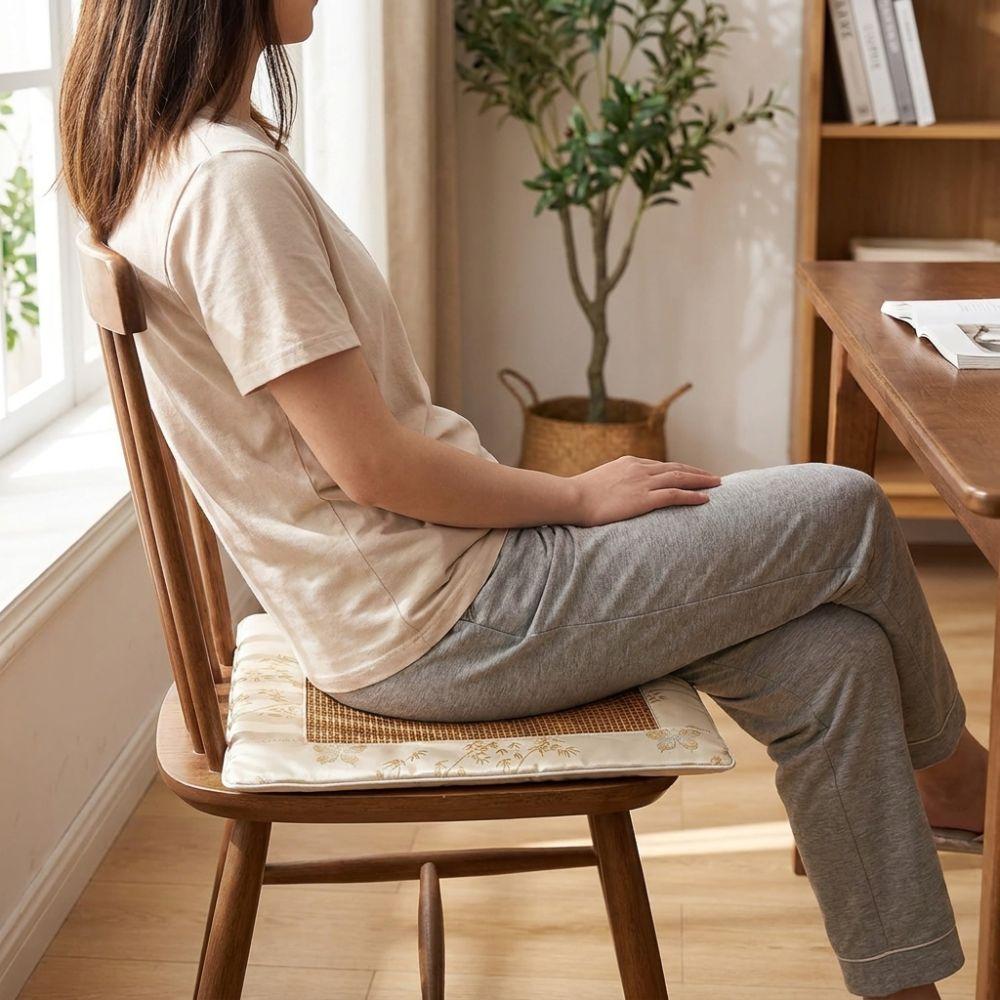Breathable Rattan Weaving Seat Cushion Thickened Chair Pad Simple Modern Tatami Pad Office