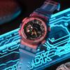 Casio Мужские часы с двойным дисплеем (жидкокристаллический/аналоговый) Серия Черные Часы GA-110LS-1APR