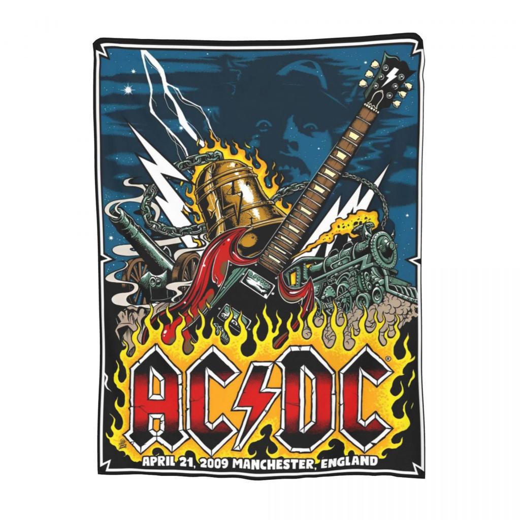 AC DC Music Band Пледы бархатный текстильный декор портативные супер теплые пледы для постельного белья офисный ковер часть