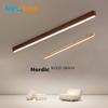 Длинная полоса потолочного светильника LED Nordic Wood Color Grain Aisle Porch Corridor Aluminum Light Living Room Home Decoration Linear Light