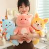 Cartoon Corgi Bear Pig Dinosaur Akita Dog Plush Animal Pillow Soft Plush Toy Doll Chair Cushion Kids Birthday Christmas Gift
