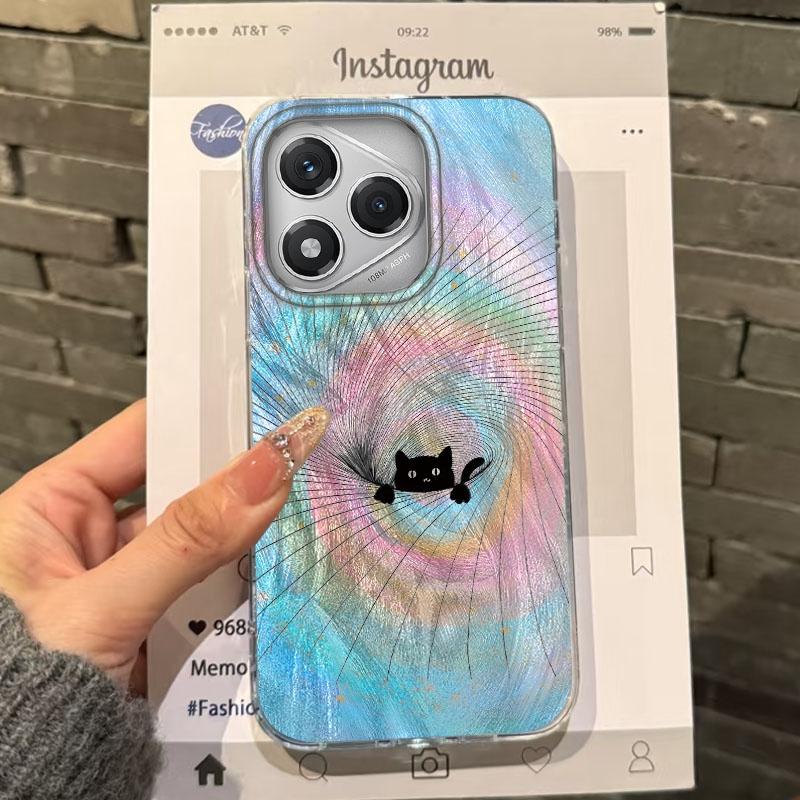 Gradient Rainbow Cat Cartoon Girls Case For Honor 400 Pro X9c Magic7 Magic6 200 Lite Smart X9a X8a X8b X8c X7c X6c Fundas Cover