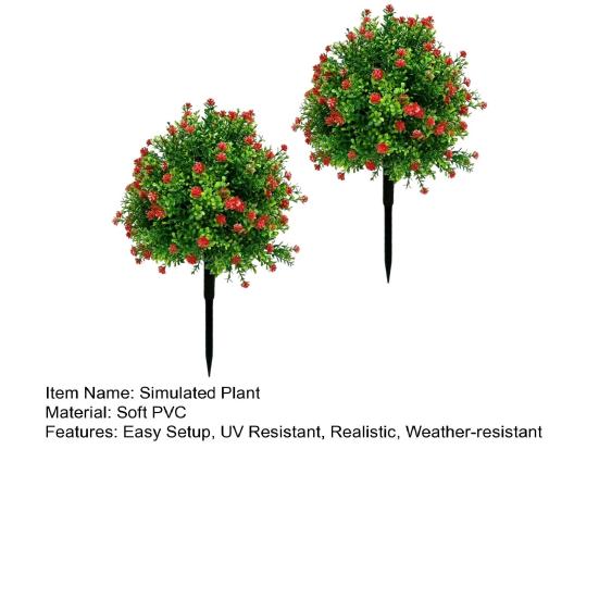 Искусственные топиарные деревья с цветами камелии, уличные поддельные топиарные шары с шипами для земли, искусственные зеленые кустарники для сада, крыльца, балкона, декор