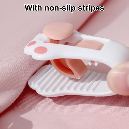 4 шт. зажим для простыни, фиксирующий простынь, безыгольный, практичный, милый, кошачья лапка, фиксатор одеяла, аксессуары для дома