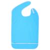 Adult Elderly Anti Oil Reusable Waterproof Bib Apron Eating Bib Dining Aid Protector(Sky Blue