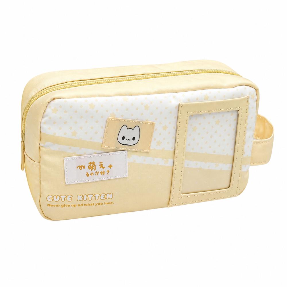 Blue Pen Bag Polka Dot Print Stationery Bag Kawaii Stationery Pouch  Students