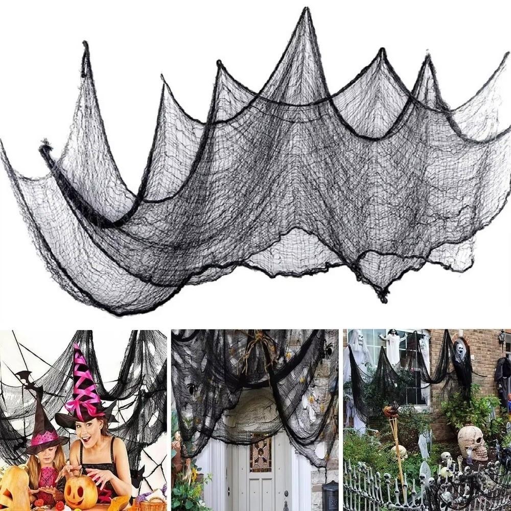 Scary Halloween Gauze Reusable Creepy Gauze Cloth Spooky Mesh Gauze Halloween Party Decorations
