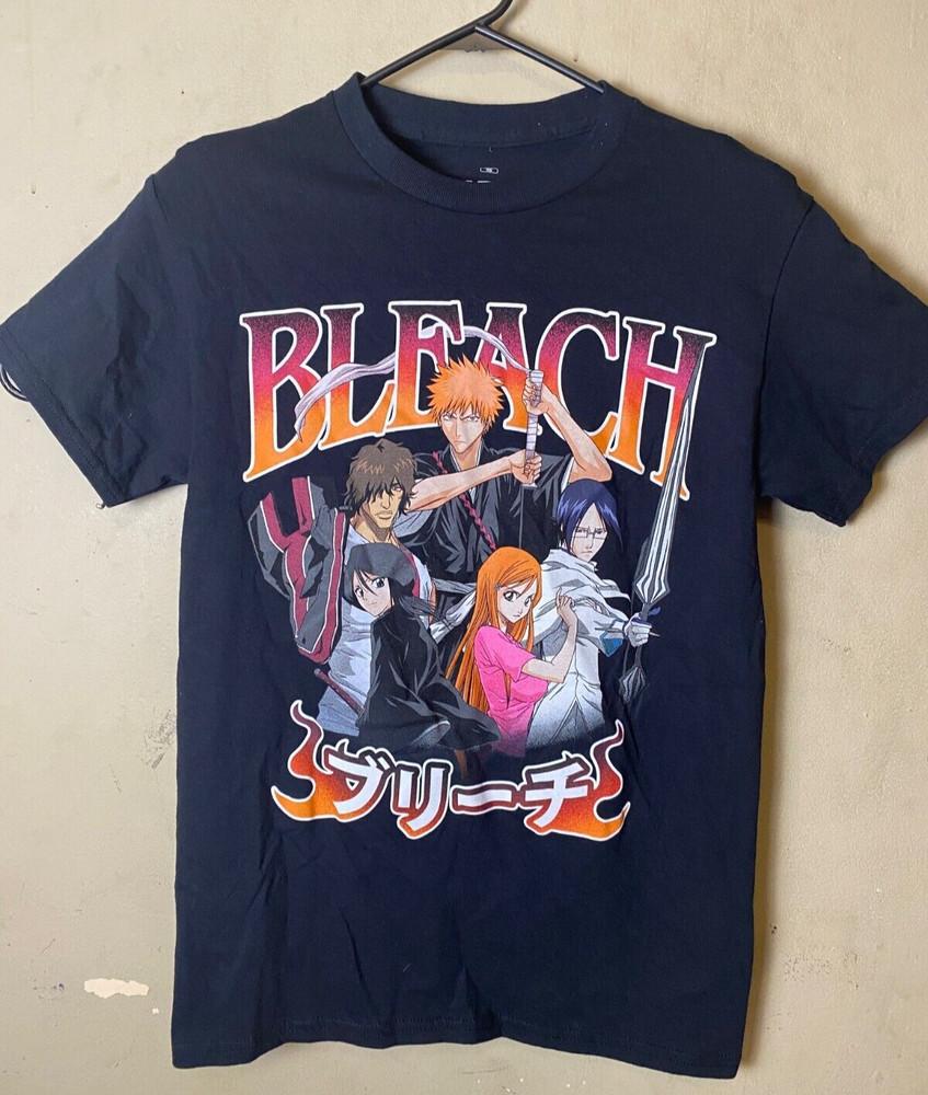 Футболка Bleach Команда Ичиго и Логотип Размер S-Новая без бирки Унисекс