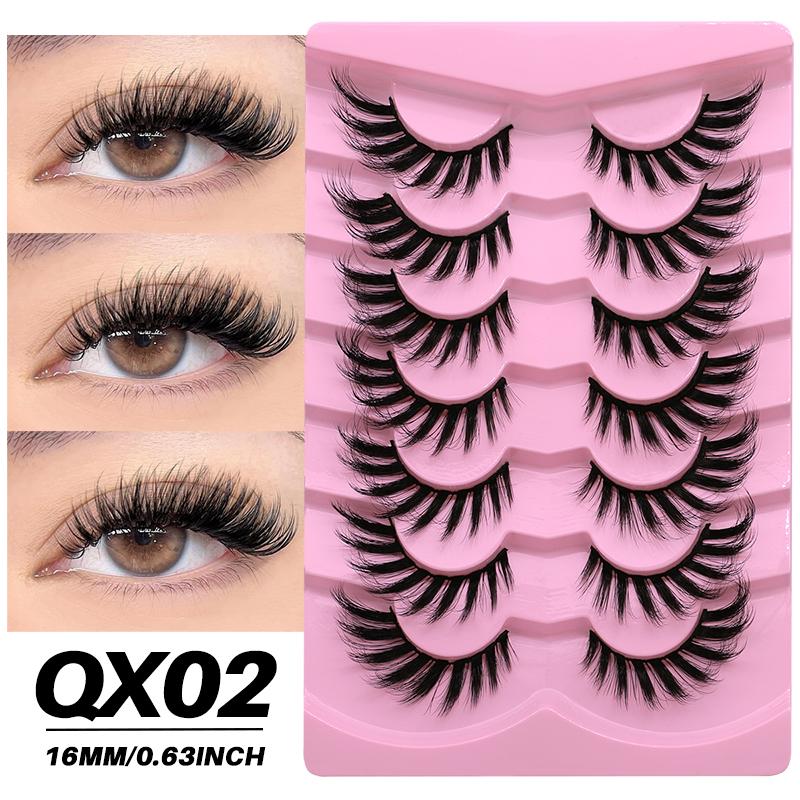Xiaomi GROINNEYA 5/7 Pairs Eyelashes Soft Fluffy 3D Mink False Eyelashes Cat Eye Lashes Volume Mink Lashes Faux Natural Fake Lashes