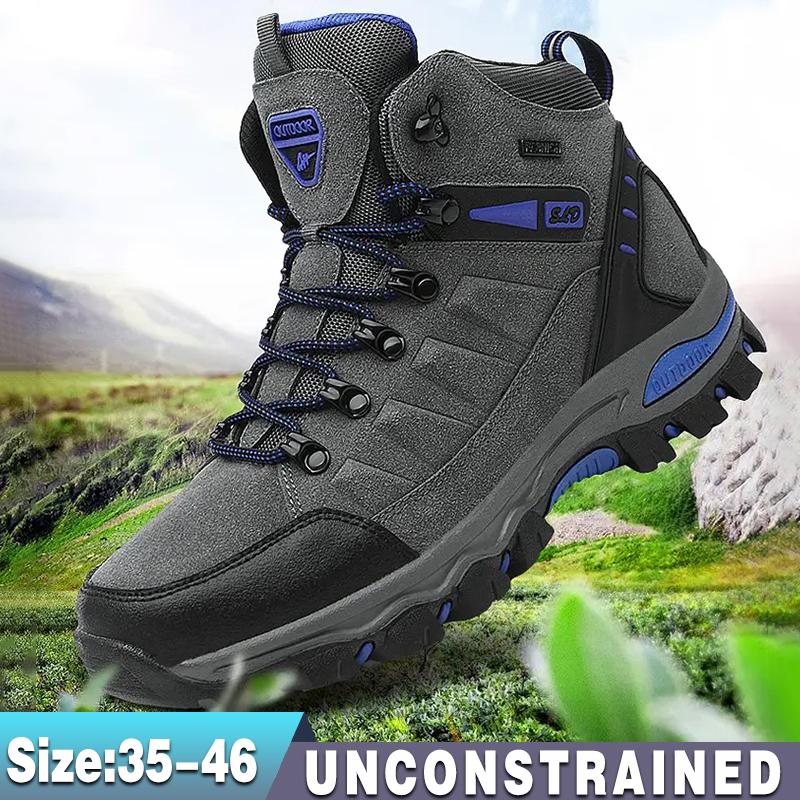GOFFUN Men Hiking Shoes High Quality Sneakers Autumn Winter Trekking Mountain Waterproof Climbing Athletic Outdoor Sport Shoes Boots
