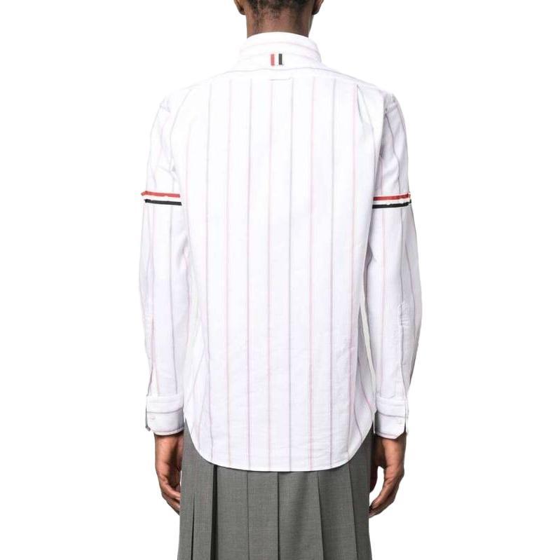THOM BROWNE Rwb Striped Long-Sleeved Shirt Men's MWL301O07720960