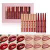 Julystar 12 Colours/set Lip Liner Lip Gloss Non-stick Lipstick Pen Waterproof Long-lasting Matte Lip Gloss Lip Liner Pen