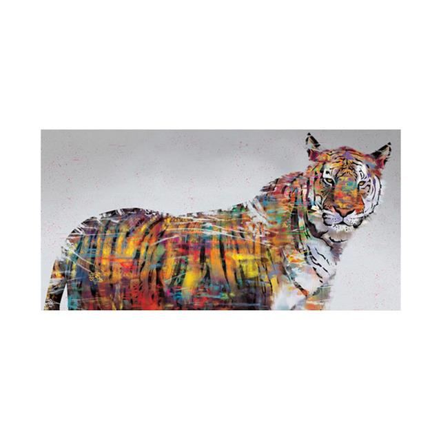 Современное граффити, животное, слон, тигр, лев, холст, картина, настенная живопись, постеры и принты для гостиной, офиса, домашнего декора, без рамки