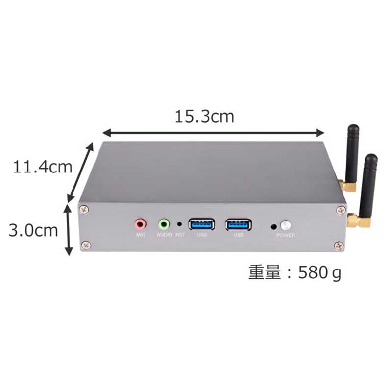 Настольный компьютер Мини ПК WPS Office с Windows 10 Маленький ПК GM-JAPAN Сверхлегкий Компактный Pro/Память 4 ГБ/SSD