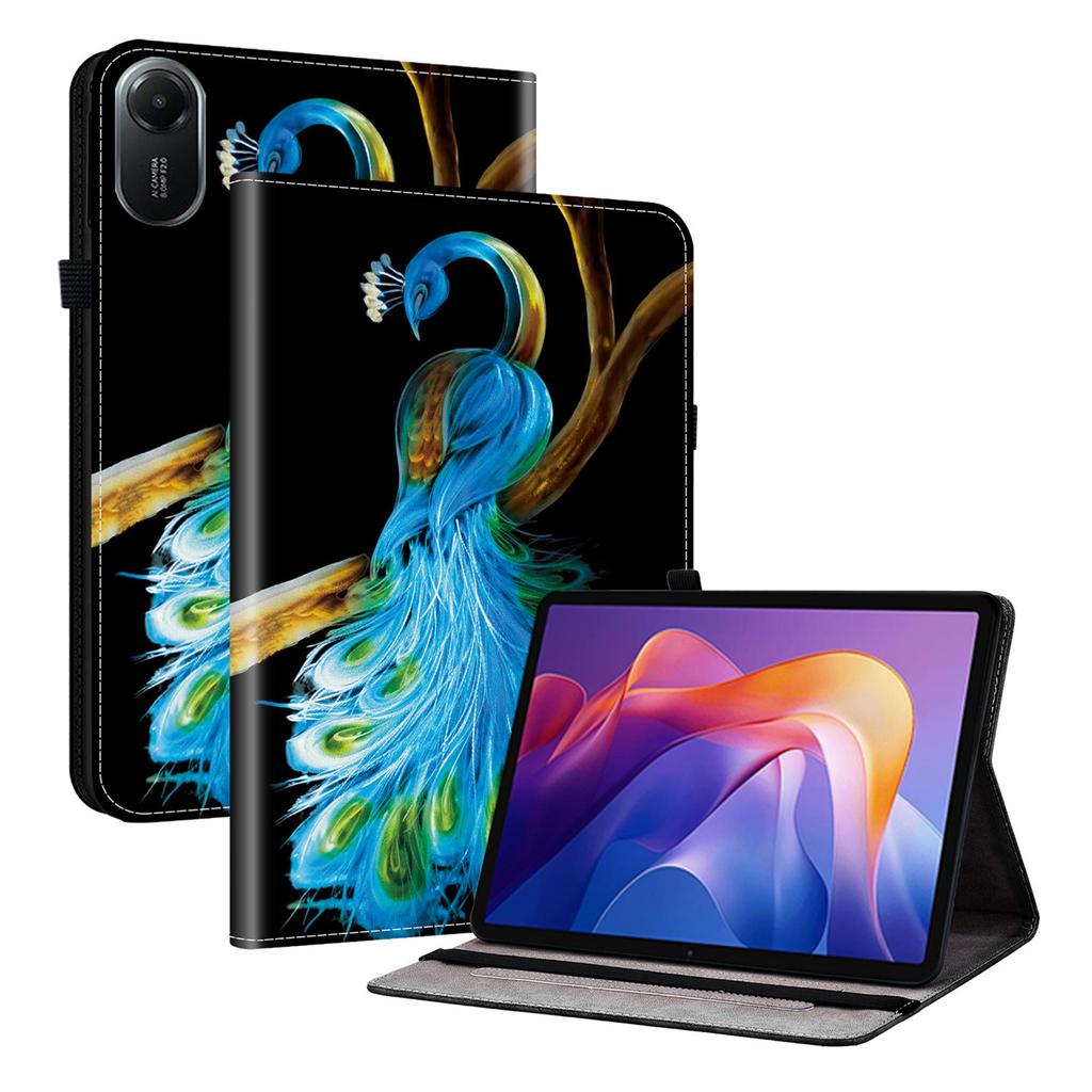 For Xiaomi Redmi Pad 2 Leather Case Pattern Printed Stand Tablet Cover with Card Slots