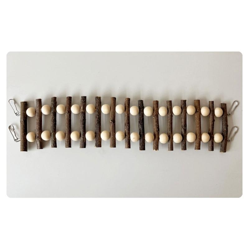 Portable Pet Parrot Training Stand Perch Parrots Bird Swing Toy Ladder Bird Cage Perch Swing Toy with Hook Can Hangings