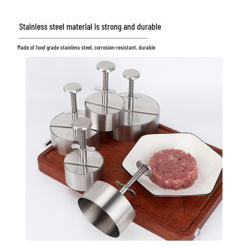Stainless Steel Non-stick Hamburger Press for Kitchen