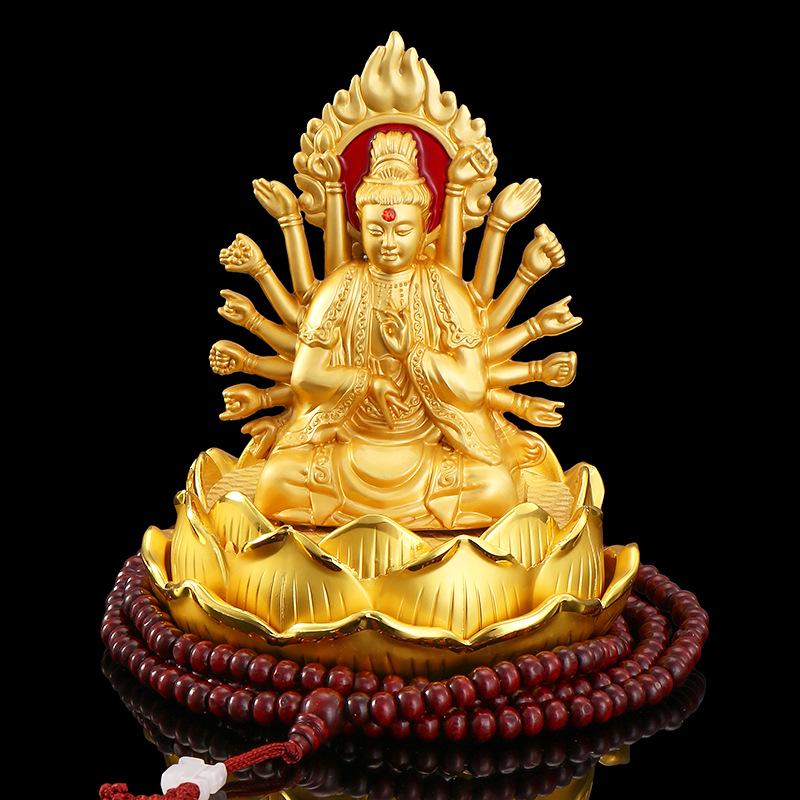 Украшение для автомобиля в виде парфюма из сплава «Лотос Гуаньинь» — аксессуар для интерьера в виде тысячи рук Гуаньинь
