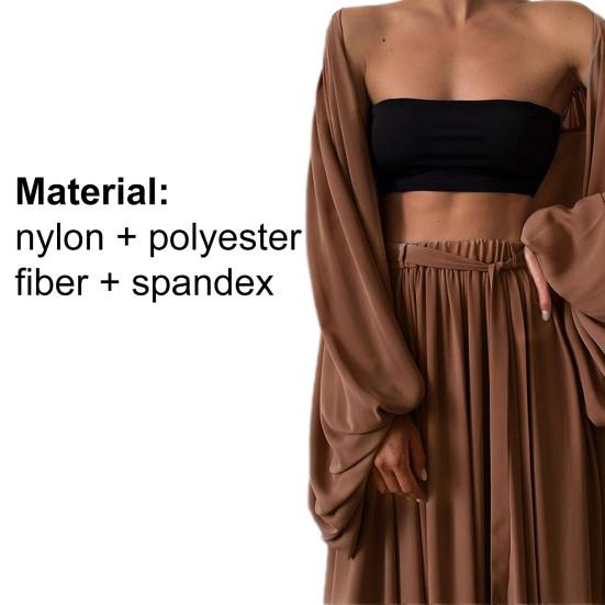 Женский наряд однотонный кардиган с длинным рукавом топ-труба брюки с широкими штанинами набор из трех предметов спортивный костюм для вечеринки