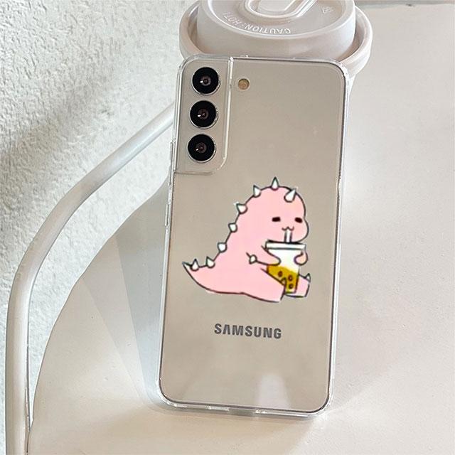 Маленький динозавр милый прозрачный чехол для Samsung Galaxy S22 S20 FE S21 S10 S9 Plus Note 20 Ultra 10 Lite мягкий чехол для телефона
