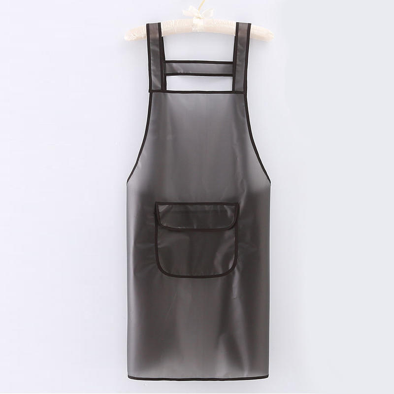 Водонепроницаемый рабочий фартук прозрачный черный белый маслостойкий кухонный фартук чистящие средства милый мультяшный мишка грязеотталкивающий фартук из ТПУ
