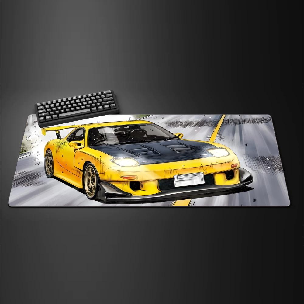 Автомобильный классический JDM Initial D Коврик для мыши Коврик для мыши Большой игровой коврик для мыши Заблокированный край Утолщенный Компьютерная клавиатура Стол Настольный коврик