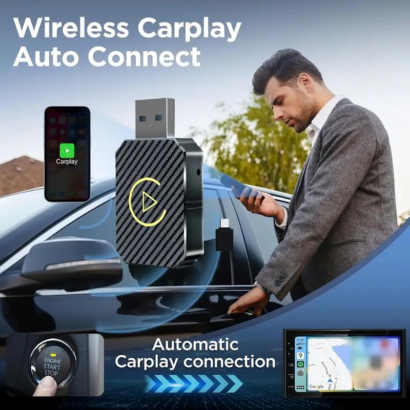 Новый беспроводной адаптер CarPlay Android Auto 2 в 1, беспроводной WiFi BT5.0, умный ключ Plug and Play, беспроводной мини-бокс, быстрое подключение