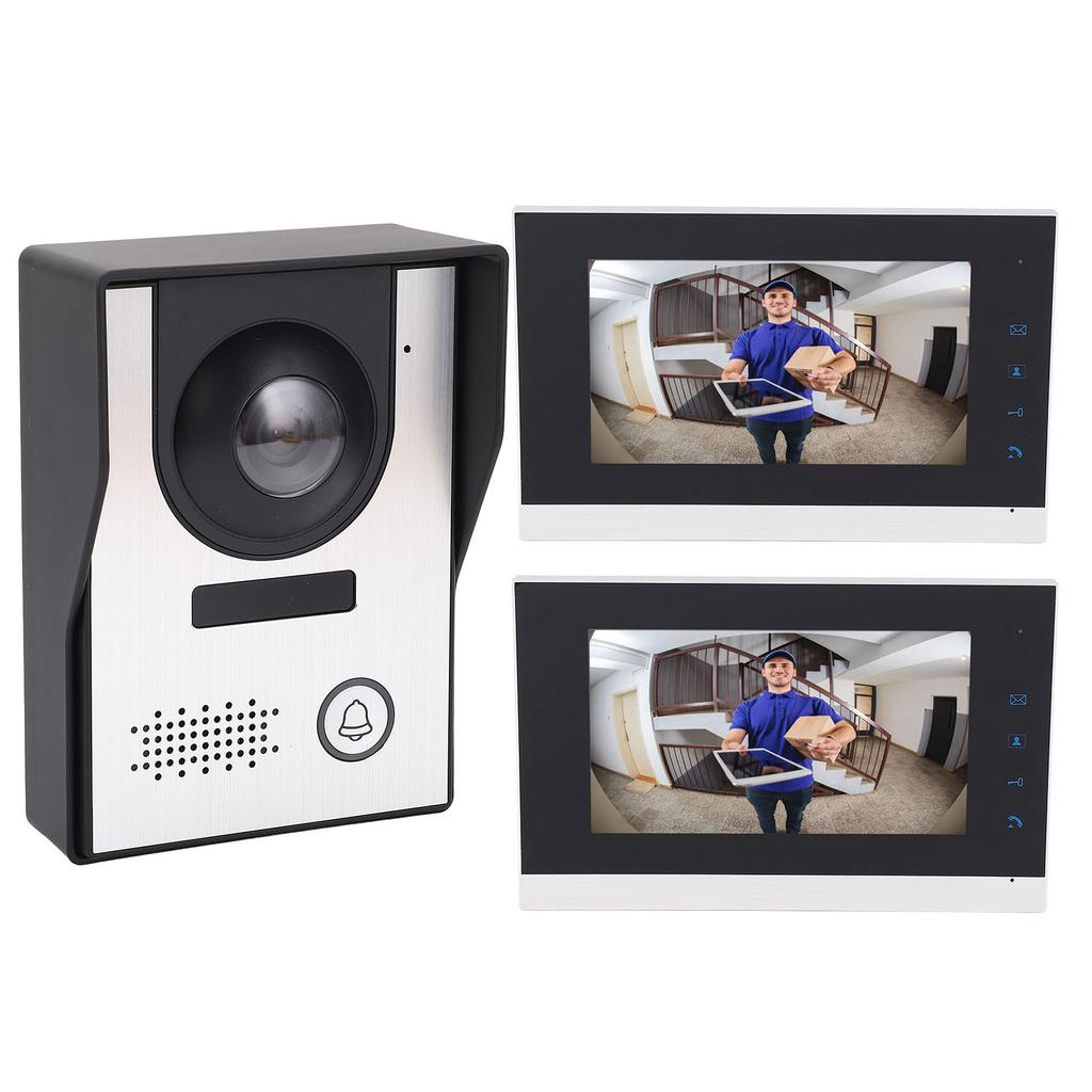 Проводная система видеодомофона с инфракрасным ночным видением и удаленной разблокировкой видеодомофона с камерой 2 шт. 7