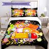 3pcs Lankybox Foxy and Rocky3 pattern bedding set duvet cover set includes duvet cover &pillowcases, perfect all season bedroom decoration & gift