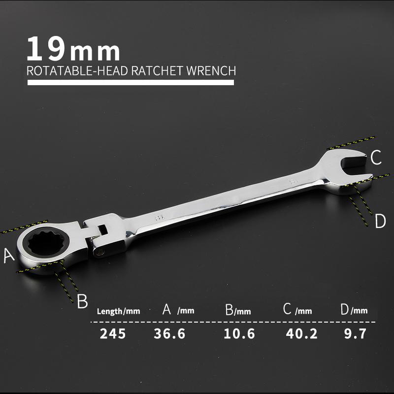 Многофункциональный набор ключей с трещоткой на 180 градусов, гибкие рожковые ключи для ремонта автомобилей, ручные инструменты, комбинированный гаечный ключ
