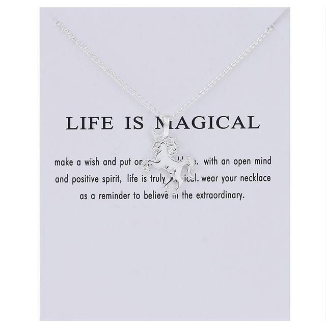 Новый модный сплав, милое элегантное солнце, любовь, звезда, листья, клевер, единорог, подвеска на удачу, ожерелья для женщин, модные аксессуары, ювелирные изделия