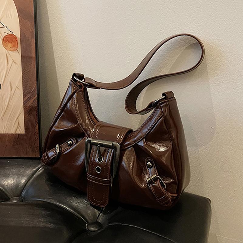 Yogodlns Винтажная сумка через плечо из искусственной кожи для женщин, тренд Y2K, стиль spicy girl, сумка подмышку в стиле Майяр, высококачественные женские сумки