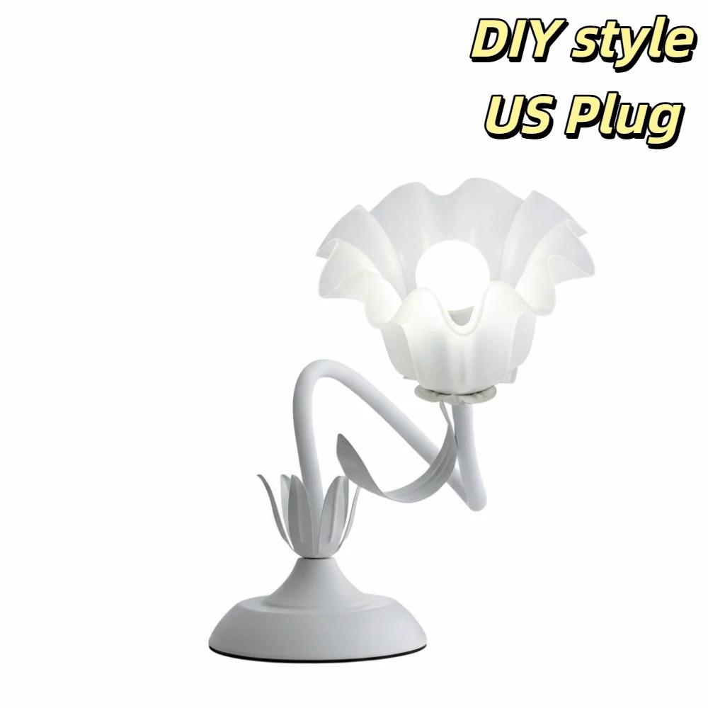 Retro Atmosphere Desk Lamp Pastoral Country LED Desk Lamp Green Bedside Lamp House Lighting