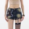 Vintage Star Denim Shorts Women Summer Sexy High Waist Y2k Streetwear Fashion Harajuku Shorts Jeans Large Size Women's Clothing