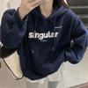 Womens Loose Fit Hooded Sweatshirt Thick Warm Letter Print Hoodie Fall 2026 Casual Outerwear