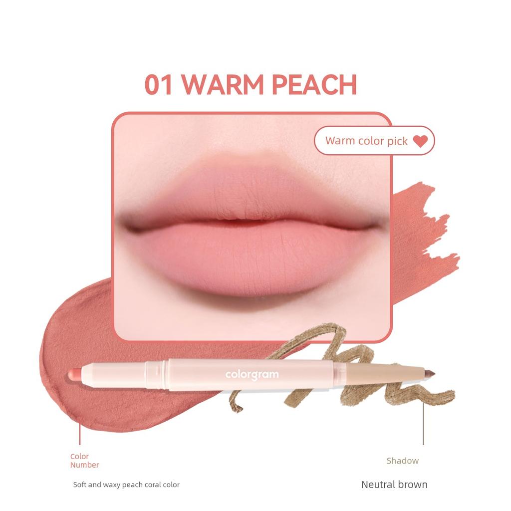 Colorgram Double-Ended Lip Liner for Highlighting and Contouring, Easy for Beginners, Olive Young