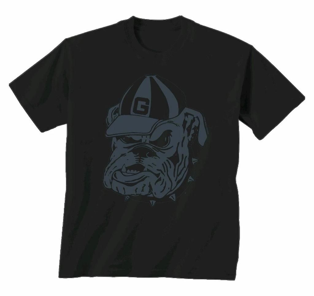 New World Graphics Georgia Blackout Bulldog T-Shirt Manica Corta