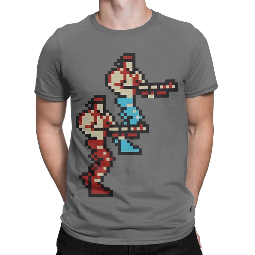 Смешная футболка с графикой Contra для 2 человек 100% хлопок Топы Contra NES Футболки для унисекса