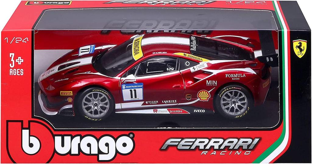 Bburago Ferrari Bburago Ferrari 488 CHALLENGE гоночный спортивный автомобиль литой автомобиль литая модель мини-машина 1/24 1/24 18-26308