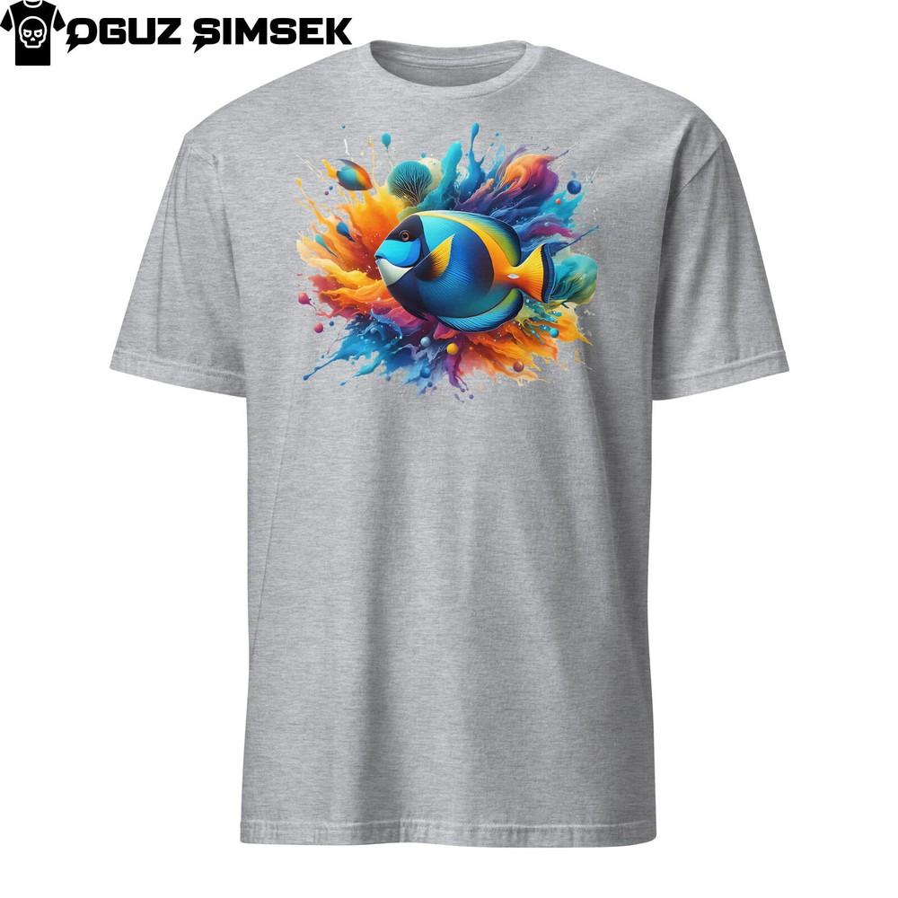 Vibrant Doctor Fish Unisex T-Shirt - Colorful Palette and Splash Design - Tee